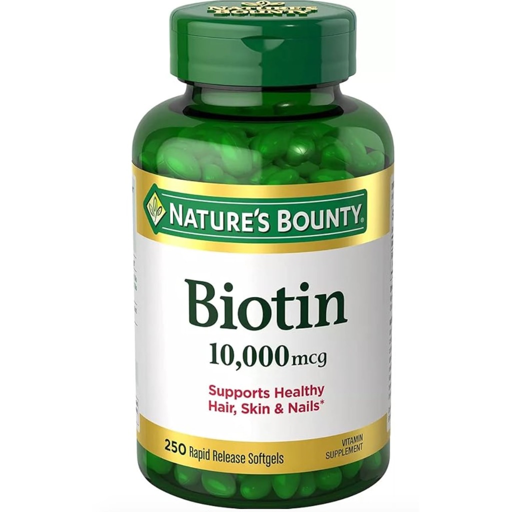 Viên uống Biotin 10,000mcg của Nature's Bounty (250 viên nang mềm)